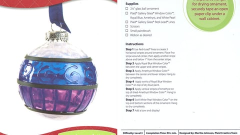 Michaels Holiday Ornament Instructions Take-One