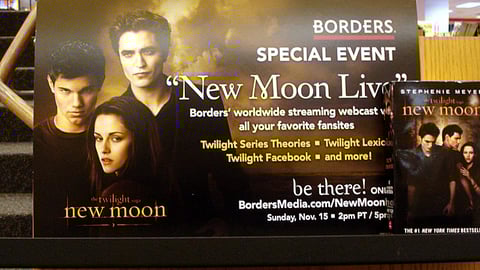 Borders 'New Moon Live' Counter Card
