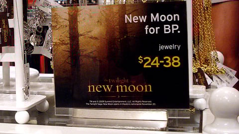 Nordstrom 'New Moon' Jewelry Shelf Sign
