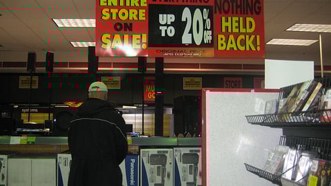 Circuit City Liquidation Ceiling Banner