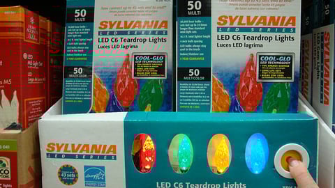 Sylvania Christmas Lights Demo Shelf Tray 