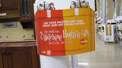 The Home Depot MasterCard Sweeps Pole Sign