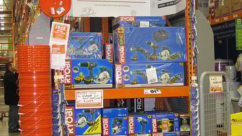 The Home Depot Ryobi Incentive Endcap