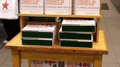 Borders 'Elf on the Shelf' Table Display