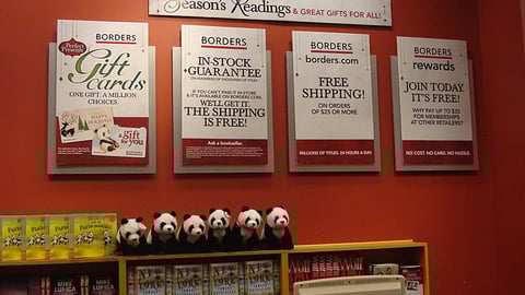 Borders Holiday Wall Signs