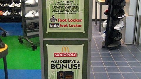 Foot Locker McDonald's Monopoly Stanchion 