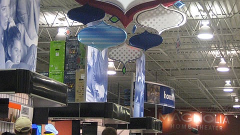 Best Buy 'Happier Holidays' Ceiling Banner