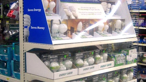 Wal-Mart 'Earth Week' Light Bulb Endcap
