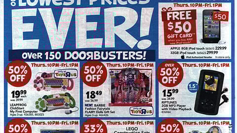Toys "R" Us 'Lowest Prices Ever' Circular Cover