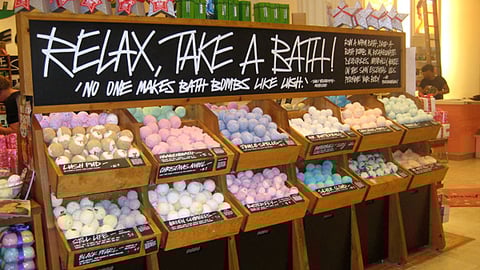 Lush 'Bath Bombs' Dump Bins