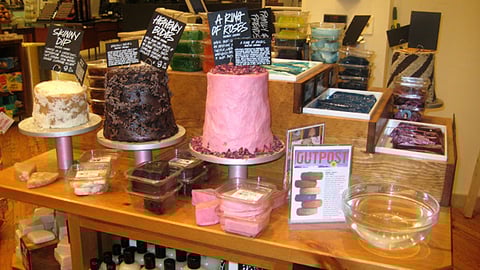 Lush Soap Tabletop Display