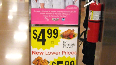 Kroger Yoplait 'Salutes Survivors' Stanchion Sign