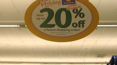 Stop & Shop 'Holiday Rewards' Ceiling Banner