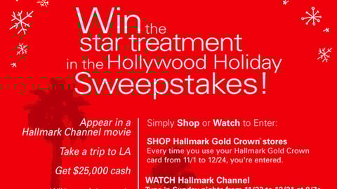 Hallmark Sweepstakes Counter Card