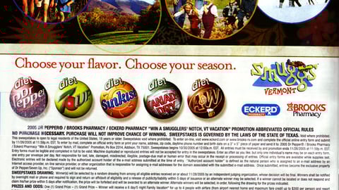 Cadbury Schweppes, Eckerd/Brooks Sweeps Feature