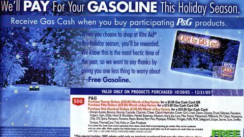 Rite Aid/P&G "Cash for Gas" Promo