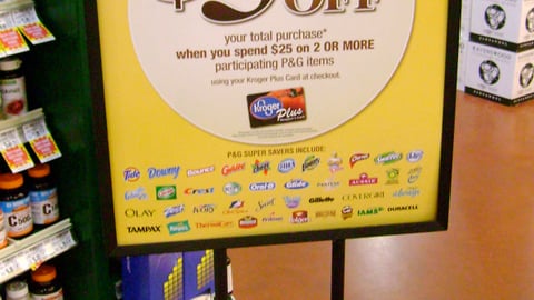 Kroger/P&G 'Super Saver' Stanchion