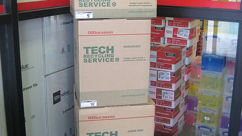 Office Depot Tech Recycling Display