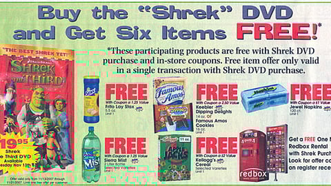 Jewel-Osco 'Shrek' DVD Incentive Feature