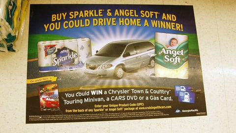 Angel Soft 'Cars' Sweeps Floor Cling