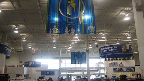 Best Buy Holiday Ceiling Banners