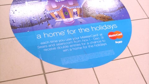 Sears/Mastercard 'Win Big' Floor Cling