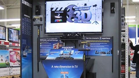 Samsung 3D Television Kiosk