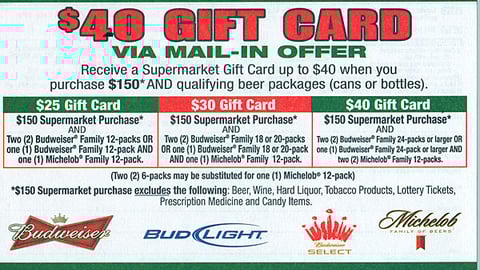 Budweiser Supermarket Rebate Form