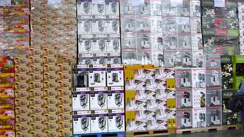 Costco Fence Holiday Merchandising