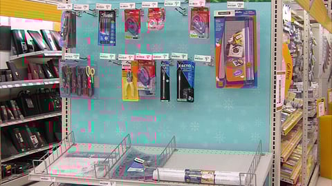 OfficeMax 'Happy Holidays' Endcap