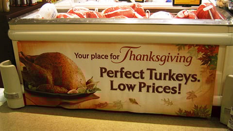 Safeway 'Perfect Turkeys' Cooler Sign