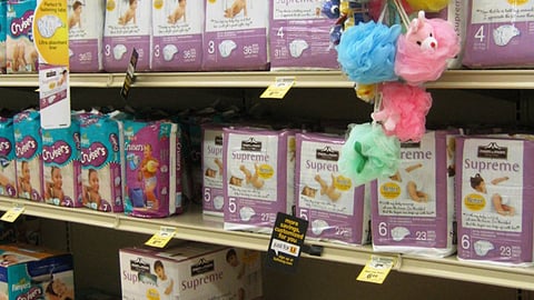 Safeway Mom to Mom Diapers Merchandising 