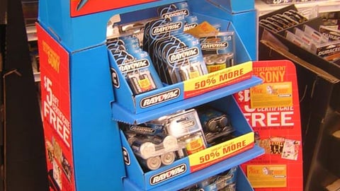 Rayovac Sony Freestanding Display