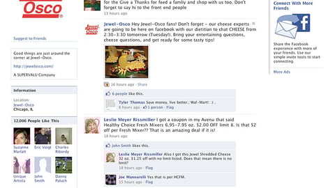 Jewel-Osco Facebook Page