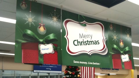 Walmart 'Merry Christmas' Banner