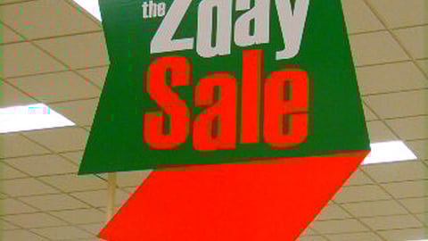 Target '2 Day Sale' Ceiling Sign