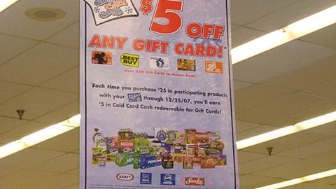 Albertsons 'Cold Card Cash' Ceiling Banner