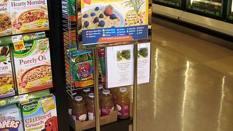 Dee's Cereal Stanchion Sign