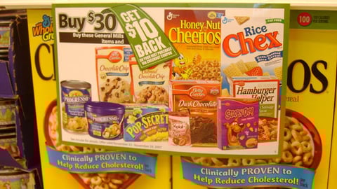 A&P General Mills 'Bonus Bucks' Shelf Sign