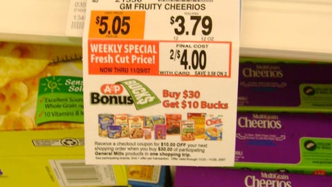 A&P 'Bonus Bucks' Shelf Tag
