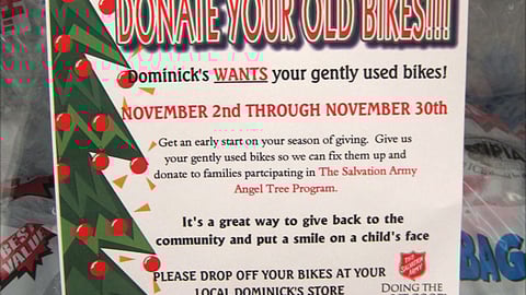 Dominick's Bike Drive Sign