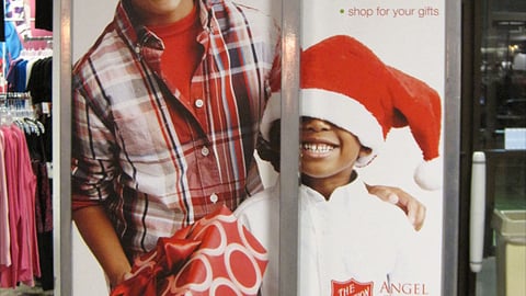 JCPenney 'Angel Giving Tree' Stanchion Sign
