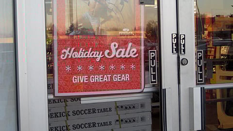 Sports Authority 'Holiday Sale' Window Poster