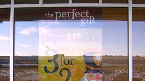 Borders Holiday Window Poster