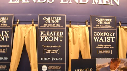 Sears Lands' End Men Wall Merchandising