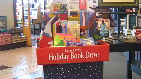 Barnes & Noble Holiday Book Drive Floorstand