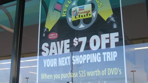 Pathmark DVD Incentive Window Sign 