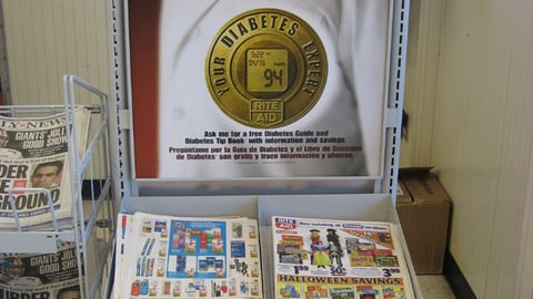 Rite Aid 'Your Diabetes Expert' Stanchion