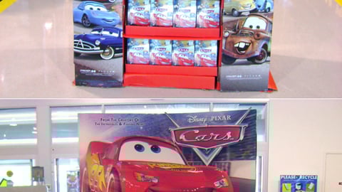 'Cars' DVD Pallet Display