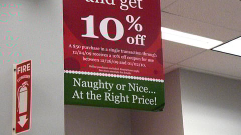 Petco 'Holiday Bonus' Sign